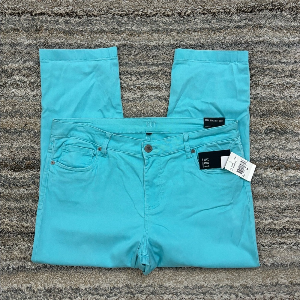 KUT From The Kloth Crop Straight Leg Jeans Sz 14 NWT | KUT Cropped Straight Leg- - Picture 8 of 13